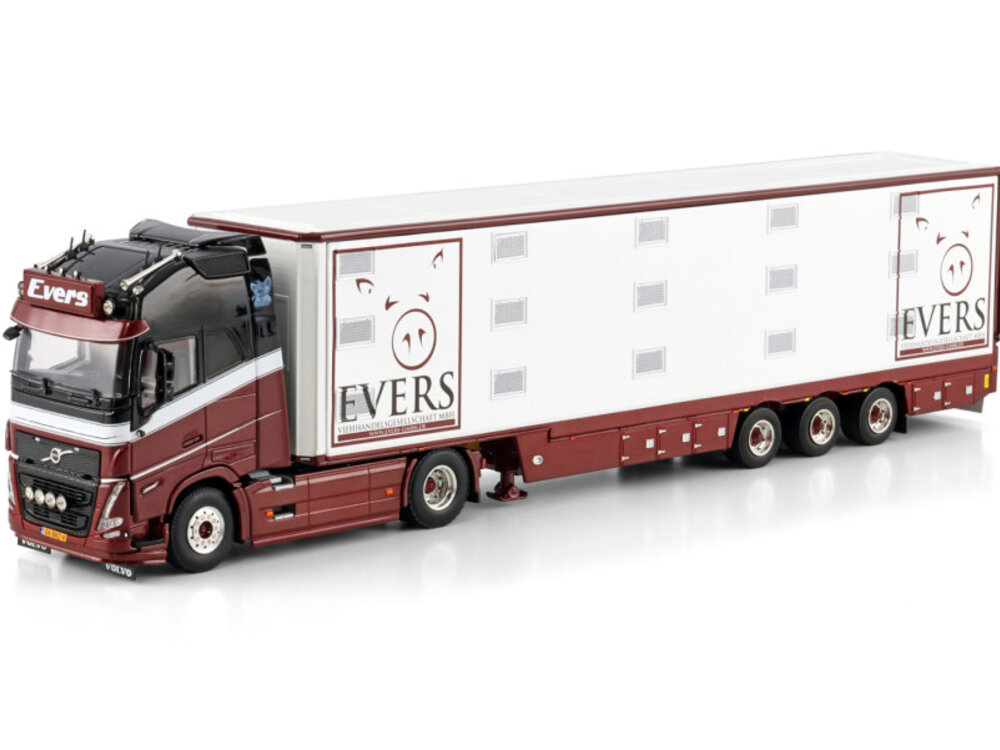 WSI WSI Volvo FH5 Globetrotter XL 4x2 met 3-assige iso therm vee trailer EVERS