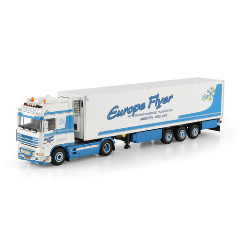 WSI WSI DAF 95XF Super Space Cab 4x2 with 3-axle reefer trailer  EUROPE FLYER