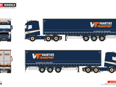WSI WSI Volvo FH4 Globetrotter 6x2 with 3-axle curtainside trailer VAARTJES TRANSPORT