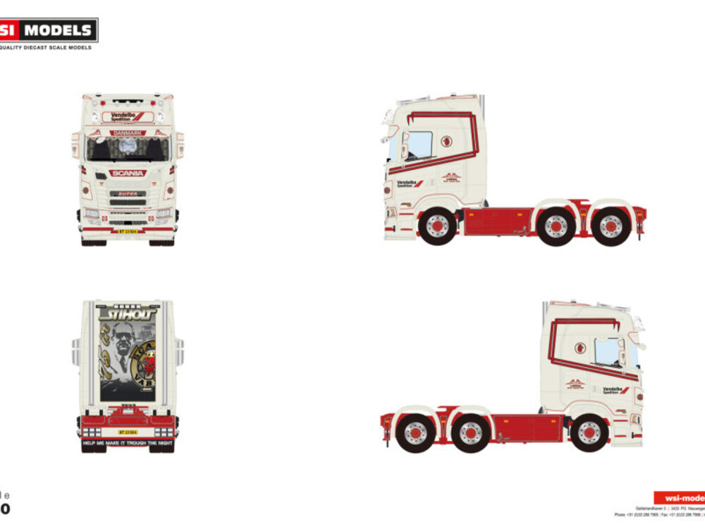 WSI WSI Scania S Highline 6x2 VENDELBO SPEDITION