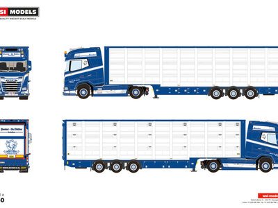 WSI WSI DAF XG+ 4X2  with 3-axle live stock trailer PEETERS DE BAKKER