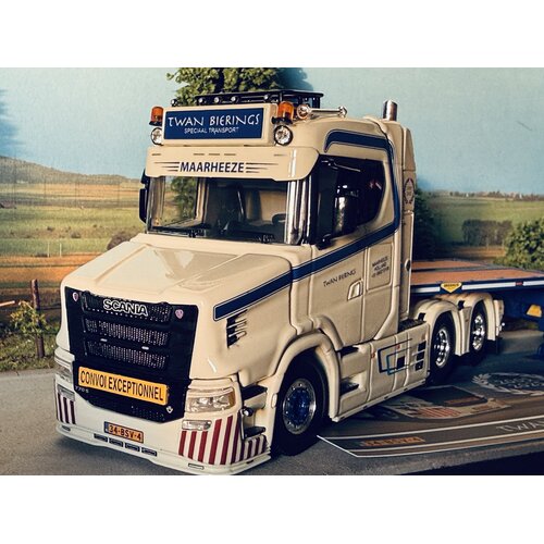 WSI WSI "EXCLUSIEF" Scania Vlastuin Torpedo 6x2 with 4-axle semi wheel lowloader TWAN BIERINGS
