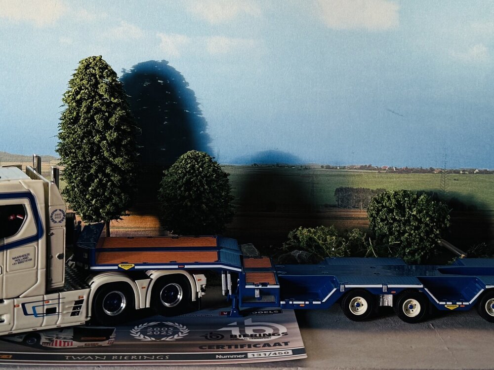 WSI WSI "EXCLUSIEF" Scania Vlastuin Torpedo 6x2 with 4-axle semi wheel lowloader TWAN BIERINGS