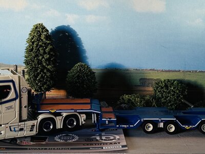 WSI WSI "EXCLUSIEF" Scania Vlastuin Torpedo 6x2 with 4-axle semi wheel lowloader TWAN BIERINGS