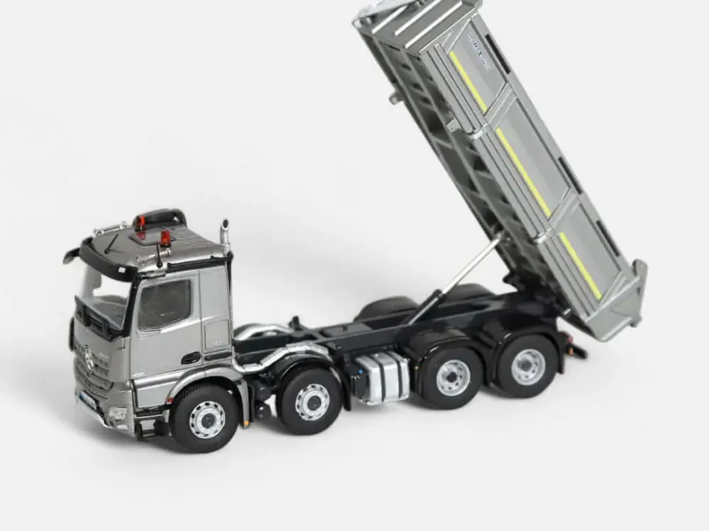 NZG NZG Mercedes- Benz Arocs 8x4 Meiller Kipper Zilvergrijs