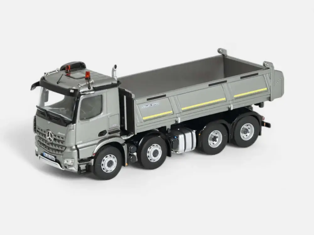 NZG NZG Mercedes- Benz Arocs 8x4 Meiller tipper Silvergrey
