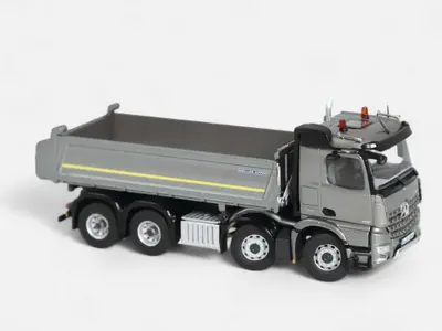 NZG NZG Mercedes- Benz Arocs 8x4 Meiller Kipper Zilvergrijs