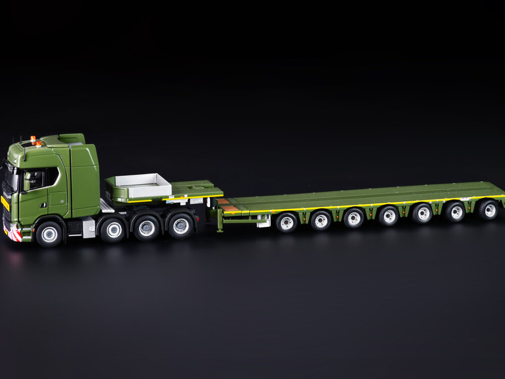 IMC IMC Scania S660 8x4 with 7-axle Nooteboom semi low loader GREEN SERIES
