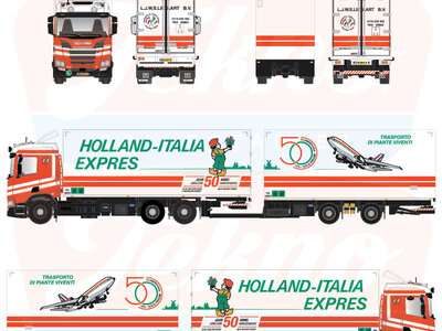 Tekno Tekno Scania Next Gen R-serie Highline met 2-assige widespread aanhanger LIEVAART