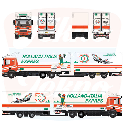 Tekno Tekno Scania Next Gen R-serie Highline with 2-axle trailer LIEVAART