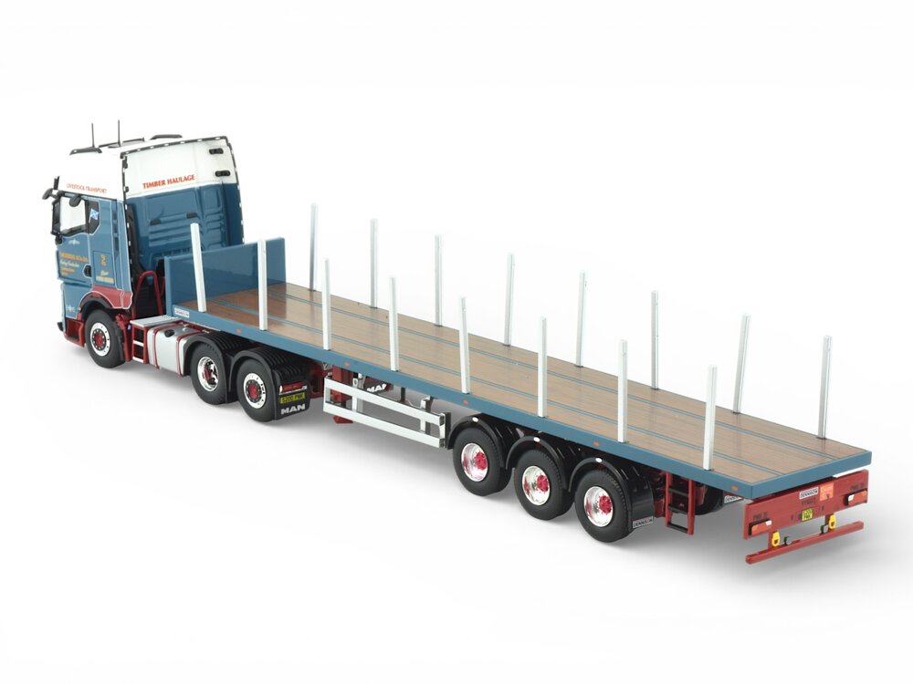 Tekno Tekno MAN GM 6x2 met 3-as vlakke oplegger MCKERRAL