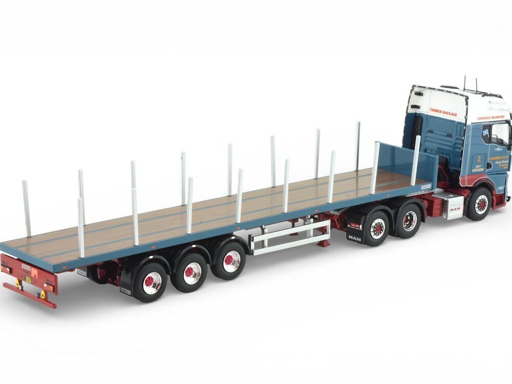 Tekno Tekno MAN GM 6x2 met 3-as vlakke oplegger MCKERRAL