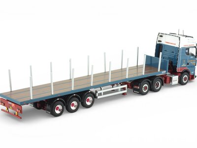 Tekno Tekno MAN GM 6x2 with 3-axle flatbed trailer MCKERRAL