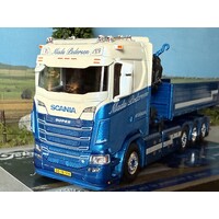 Tekno Scania Next Gen 660S-V8 met HMF kraan en open bak  MADS PEDERSEN