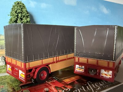 Tekno Tekno Scania Vabis LS80 rigid truck with 2-axle tilt trailer J. VAN SUMMEREN