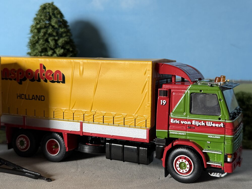 Tekno Tekno Scania 112M rigid truck with 2-axle trailer VAN EIJCK TRANSPORT