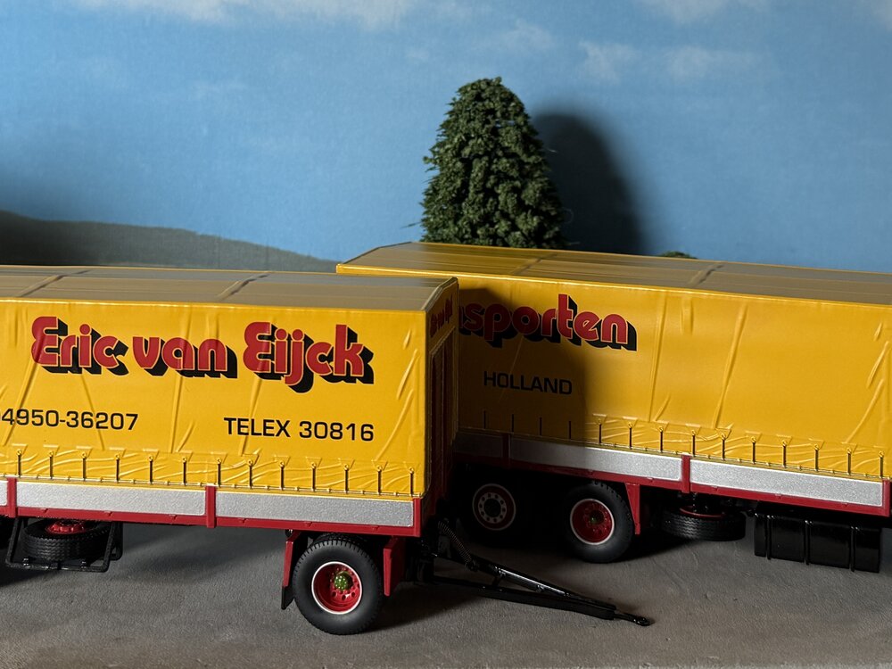 Tekno Tekno Scania 112M rigid truck with 2-axle trailer VAN EIJCK TRANSPORT