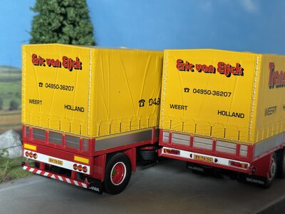 Tekno Tekno Scania 112M rigid truck with 2-axle trailer VAN EIJCK TRANSPORT