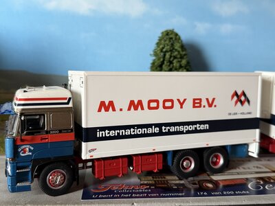 Tekno Tekno DAF 3300 Spacecab truck with 2-axle trailer M. MOOY