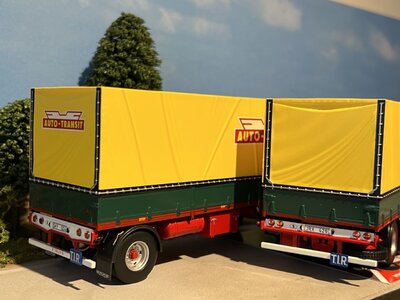 Tekno Tekno Scania 140 rigid truck with 2-axle trailer KARLSSON - AUTOTRANSIT