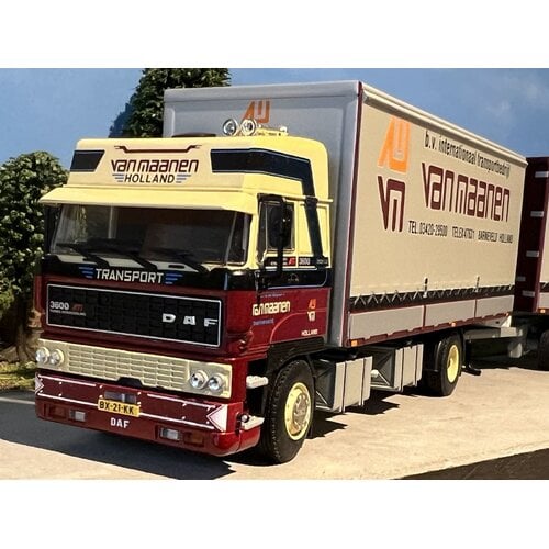WSI WSI DAF 3600 Space Cab rigid truck with trailer VAN MAANEN