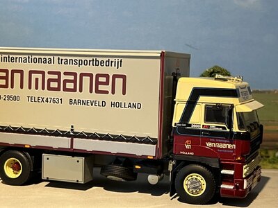 WSI WSI DAF 3600 Space Cab rigid truck with trailer VAN MAANEN