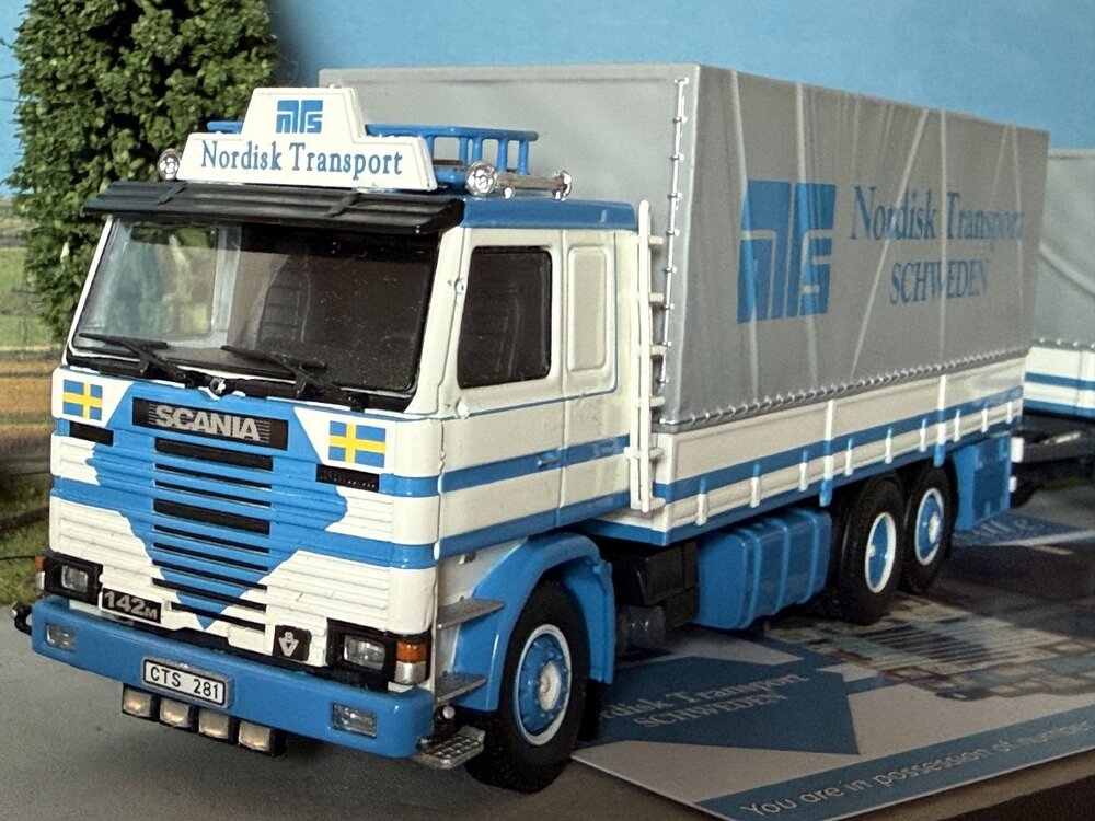 Tekno Tekno Scania 142M rigid truck with trailer NORDISK TRANSPORT