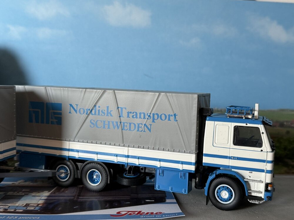 Tekno Tekno Scania 142M rigid truck with trailer NORDISK TRANSPORT