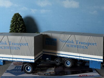 Tekno Tekno Scania 142M rigid truck with trailer NORDISK TRANSPORT