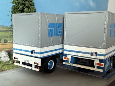 Tekno Tekno Scania 142M rigid truck with trailer NORDISK TRANSPORT