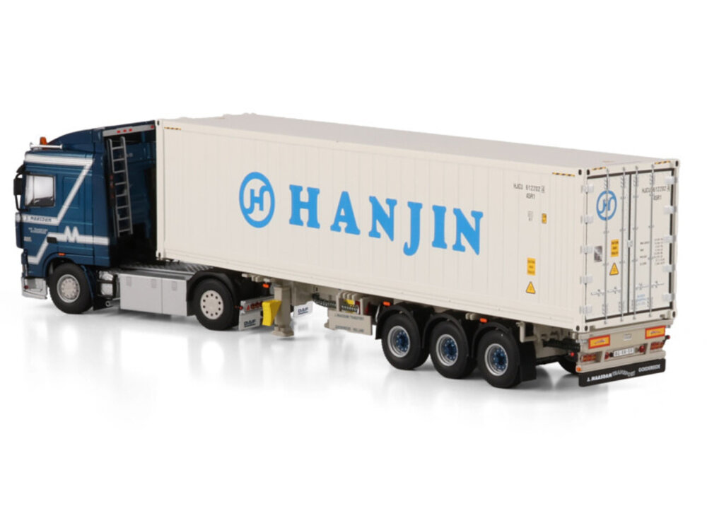 WSI WSI DAF 95XF space cab 4x2 Flex container trailer met 3-assige 40ft koel container JAN MAASDAM