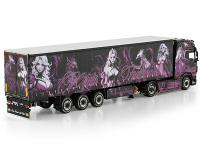 WSI WSI DAF XG+ 4x2 met 3-assige schuifzeilen oplegger PLUTA "PHOENIX QUEEN"