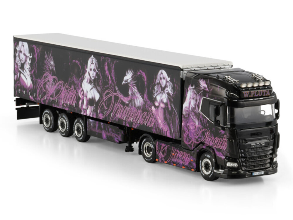 WSI WSI DAF XG+ 4x2 met 3-assige schuifzeilen oplegger PLUTA "PHOENIX QUEEN"