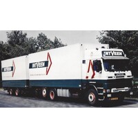 Tekno Scania 143-400 met Estepe dak met 2 assige wipkar INTVEEN