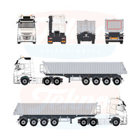 Tekno TB Volvo Aero + 4-axle tipper trailer TEKNO BASIS