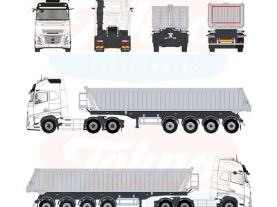 Tekno Tekno TB Volvo Aero + 4-axle tipper trailer TEKNO BASIS