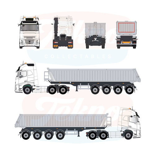 Tekno Tekno TB Volvo Aero + 4-as kipper trailer TEKNO BASIS