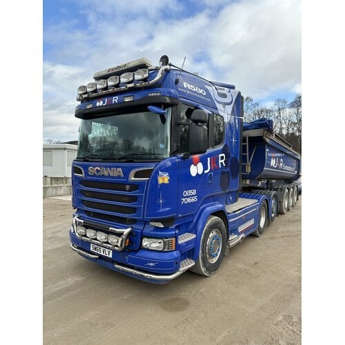 WSI WSI Scania R580 6 x 2 single wheel tag with 3 axle bathtub style tipper JKR CONTRACTORS Ellon Scotland