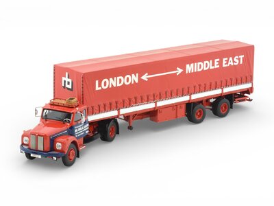 Tekno Tekno Scania Vabis L110 with 2-axle widespread tilttrailer BILLIAUW TRANSPORT