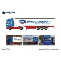 Cavallino Volvo FH5 Glob. 4x2 with 3-axle curtainside trailer WIND TRANSPORT