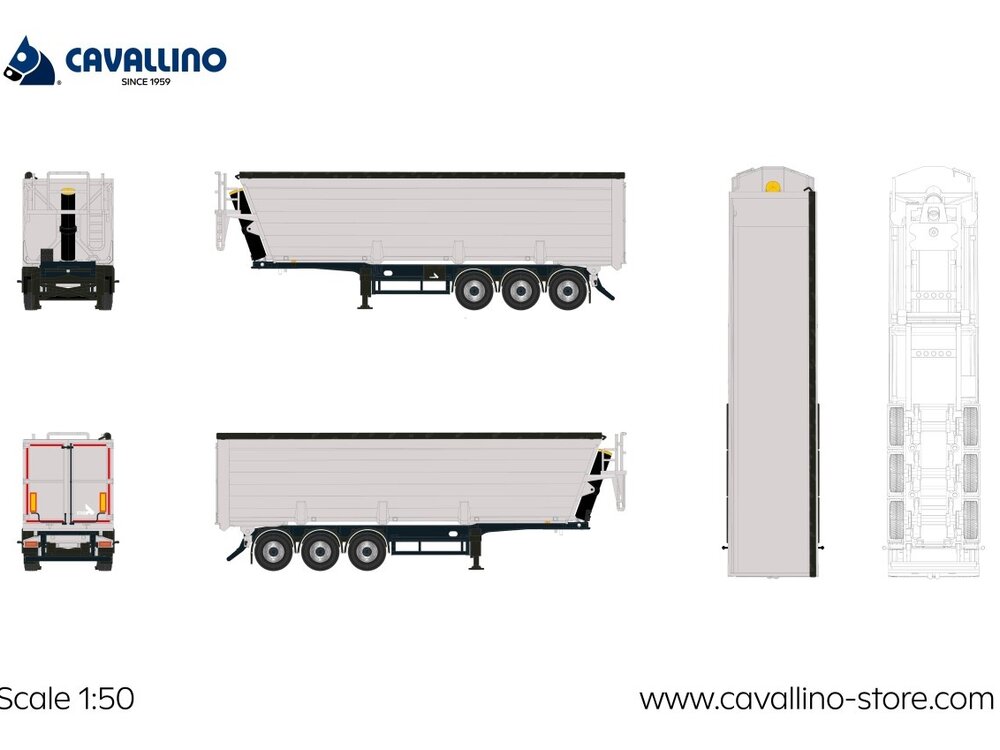 Cavallino Cavallino 3-axle Tipper trailer Basic Line