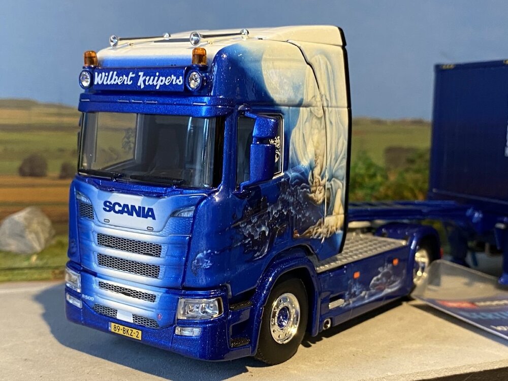 WSI WSI  Scania R Highline 4x2 + container trailer + 20ft. container WILBERT KUIPERS