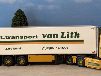 WSI WSI Scania S  6x2 with twinsteer 3-axle reefer trailer VAN LITH
