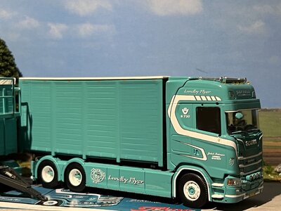 Tekno Tekno Scania Next Gen S-serie Highline rigid truck with 4-axle trailer incl. resin containers JAKOB PEDERSEN