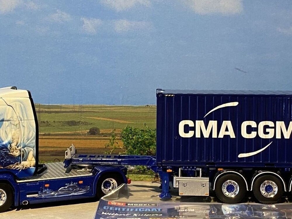 WSI WSI  Scania R Highline 4x2 + container trailer + 20ft. container WILBERT KUIPERS