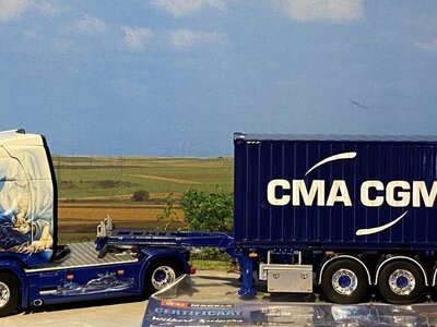 WSI WSI  Scania R Highline 4x2 + container trailer + 20ft. container WILBERT KUIPERS