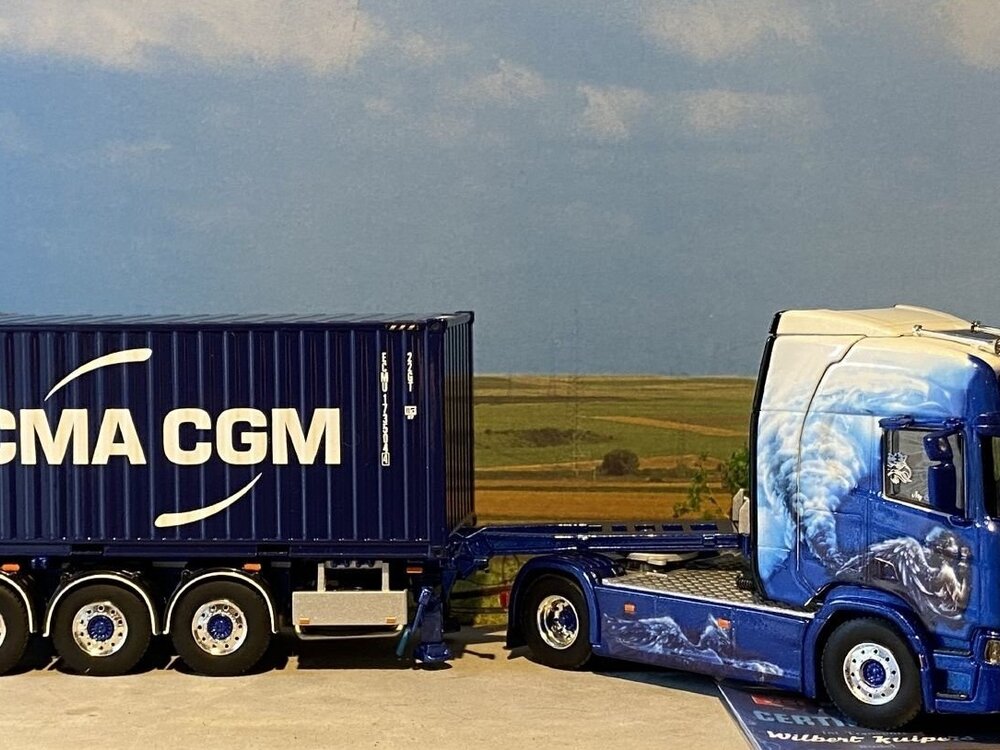 WSI WSI  Scania R Highline 4x2 + container trailer + 20ft. container WILBERT KUIPERS