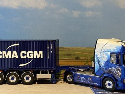 WSI WSI  Scania R Highline 4x2 + container trailer + 20ft. container WILBERT KUIPERS