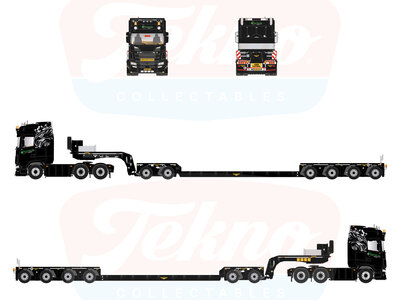 Tekno Tekno Scania NGS Highline 6x4 with 2 bed 4 Broshuis lowloader GEURTSEN