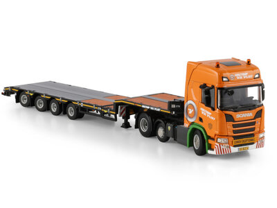 WSI WSI Scania R Highline 6x2 with 4-axle semi lowloader + midlift HOLTROP VD VLIST